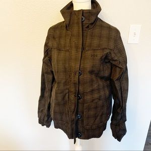 Helly Hansen brown plaid snow jacket size small